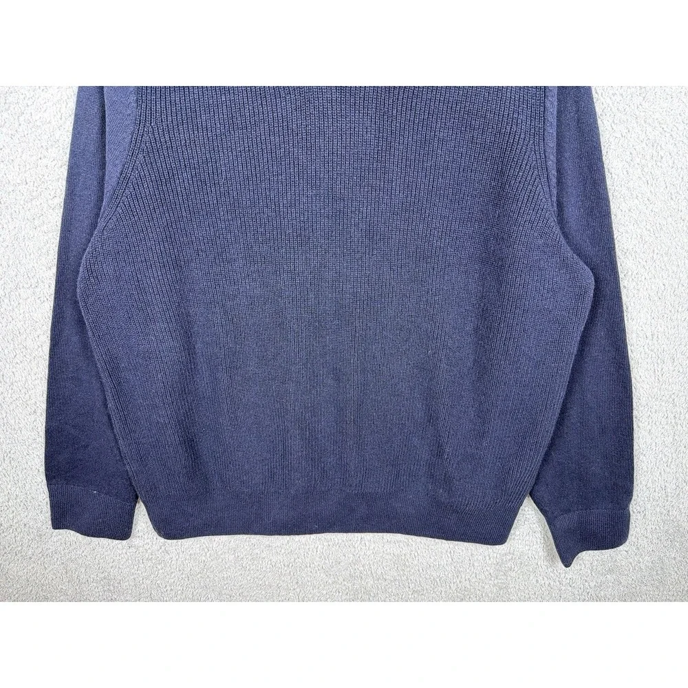 NWT Gap Sweater Mens 2XL Navy Blue Shawl Collar Solid Rib Cotton‎ Pullover